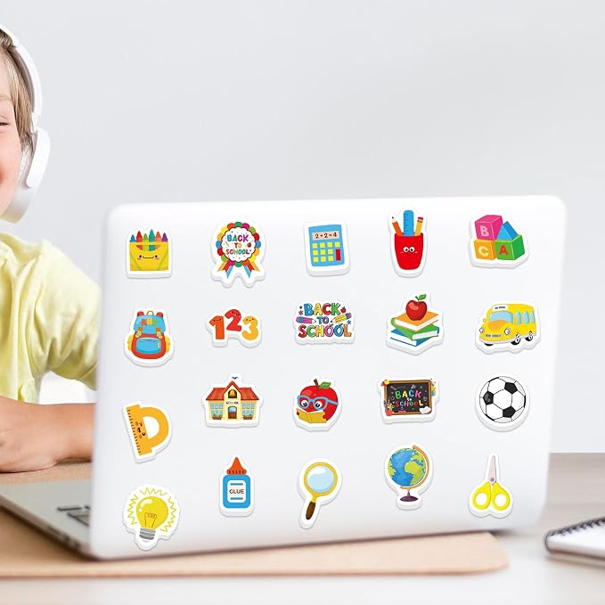 300Pcs Back to School Foam Stickers, Colorful Self-Adhesive First Day of School