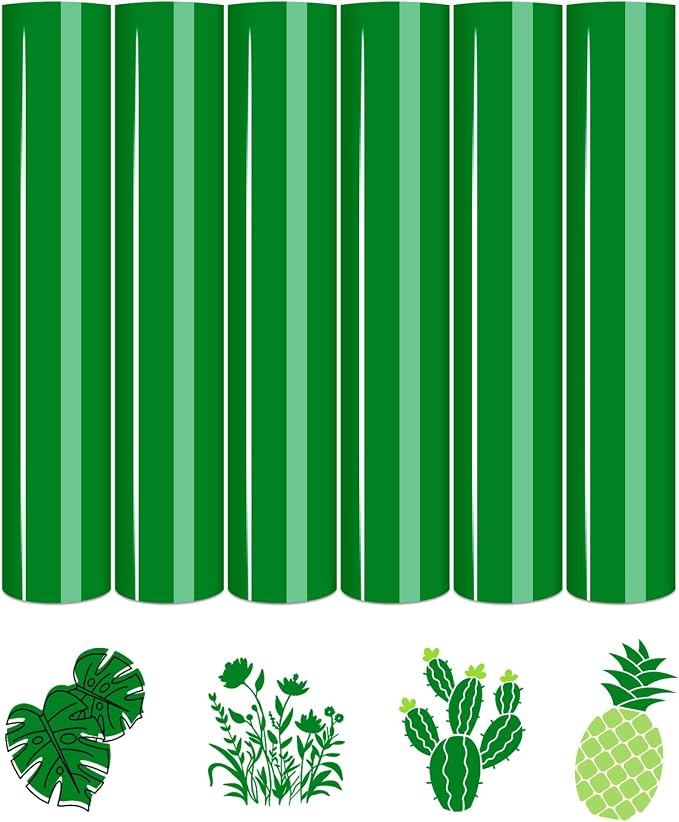 Tintnut Spring Green Heat Transfer Vinyl, easy cut & weed, stretch washable