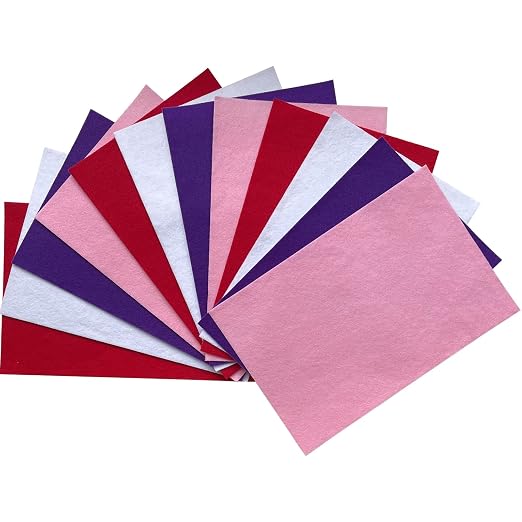 Jtnohx Self Adhesive Felt Sheets, 12 Pieces Felt Fabric