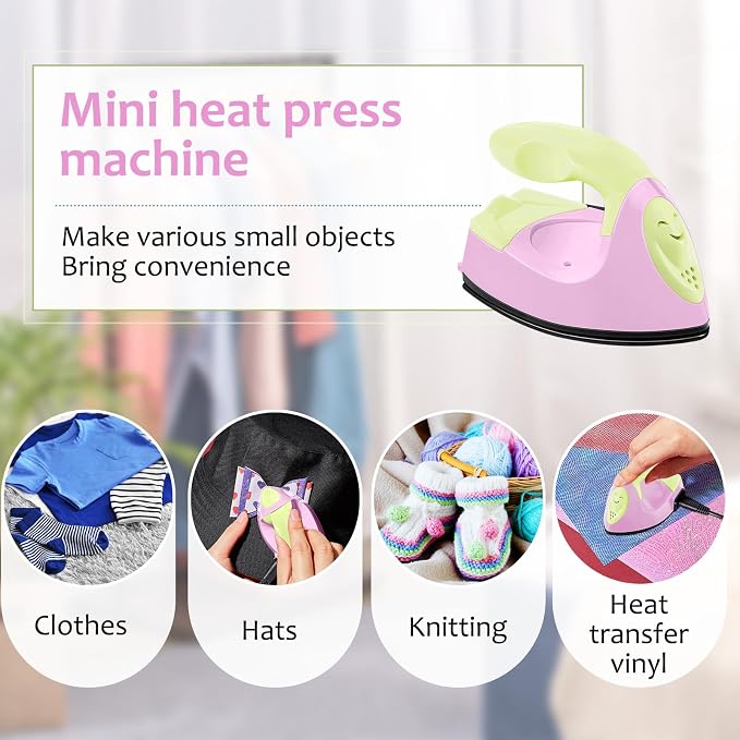 Honoson Mini Craft Iron Mini Heat Press Small Iron 3.93 x 2.36 x 2.76 Portable