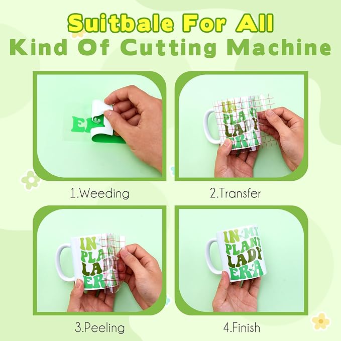 Tintnut Lime Green Permanent Vinyl Self Adhesive Vinyl 8 Sheets 12''x10'' |