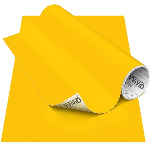 VViViD DECO65 Suede Yellow Permanent Adhesive Craft Vinyl