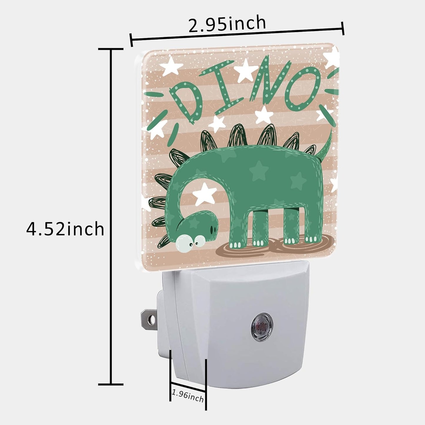 Night Light for Kids Girls Boys, Cute and Funny Dinosaur LED Night Light Plug into Wall with Dusk to Dawn Sensor for Room Decor, Hallway, Kitchen, Bathroom, Nursery, Stairs