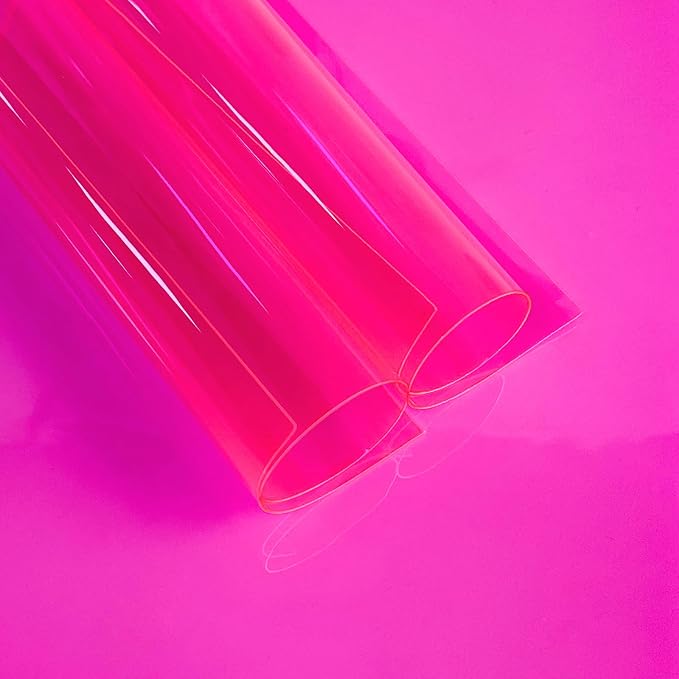 Transparent PVC Faux Leather Sheets, Glossy Waterproof Clear Vinyl Fabric