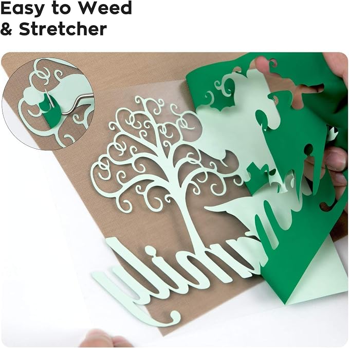 Dysania Green Heat Transfer Vinyl, 10 Pack 12 x 12in Green HTV Vinyl | Iron on