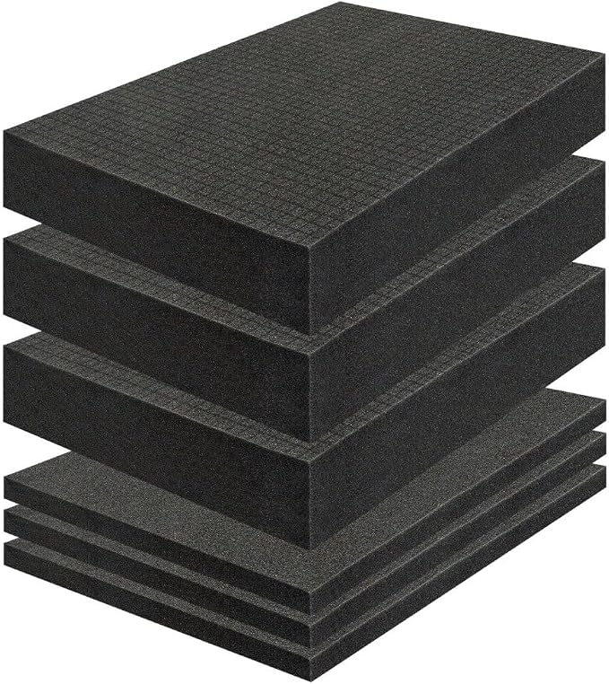 PINGMIC 6 Pack Gun case foam -16 x 12 x 2 Inch Pick and Pluck Foam Sheets