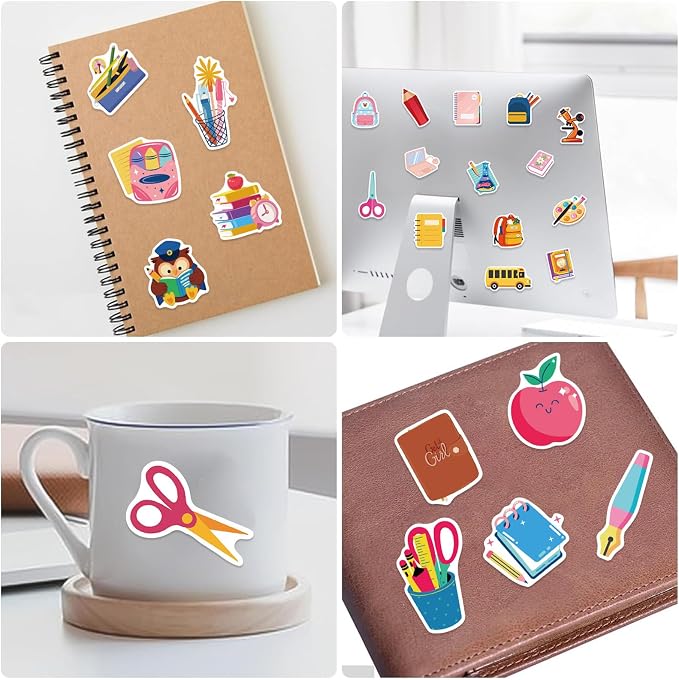 Back to School Stickers 50 pcs School Stickers Students Teacher Science