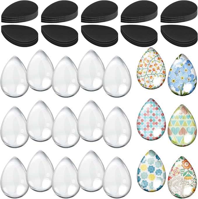 72 Pieces Round Craft Magnets Glass Ceramic Ferrite Magnet