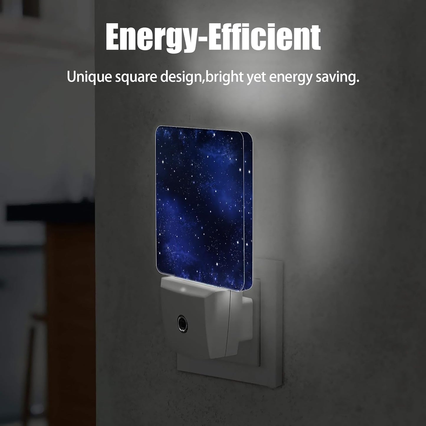Night Sky Stars Night Light, Deep Space Plug into Wall with Dusk to Dawn Light Sensors, Warm Nightlights for Bedroom, Bathroom, Hallway, Kitchen, Gifts Ideal for Boys Girls Women Men
