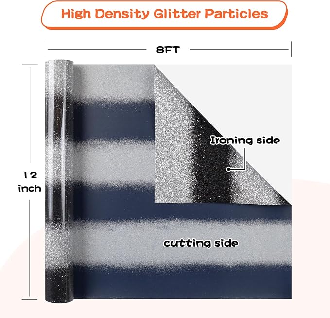 guangyintong Rainbow Glitter Heat Transfer Vinyl
