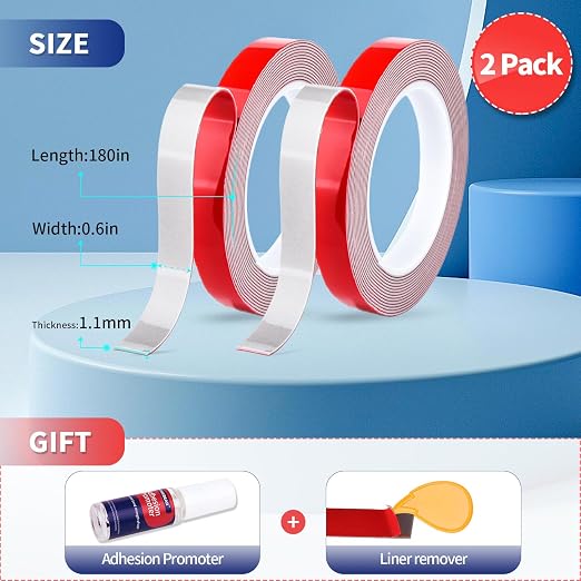 PHIXBEAR Super Strong Adhesion, Heavy Duty Double Sided Tape, Waterproof