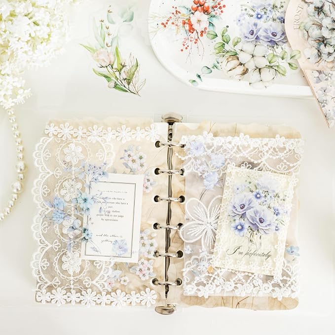 120 PCS Pastel Watercolor Nature Floral Botanical Stickers