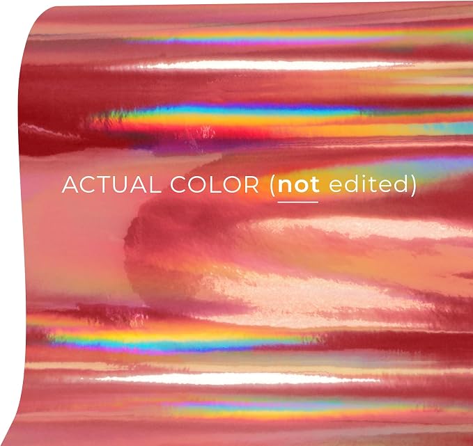 VViViD DECO65 Gloss Holographic Chrome Rose Gold Permanent Adhesive Craft Vinyl
