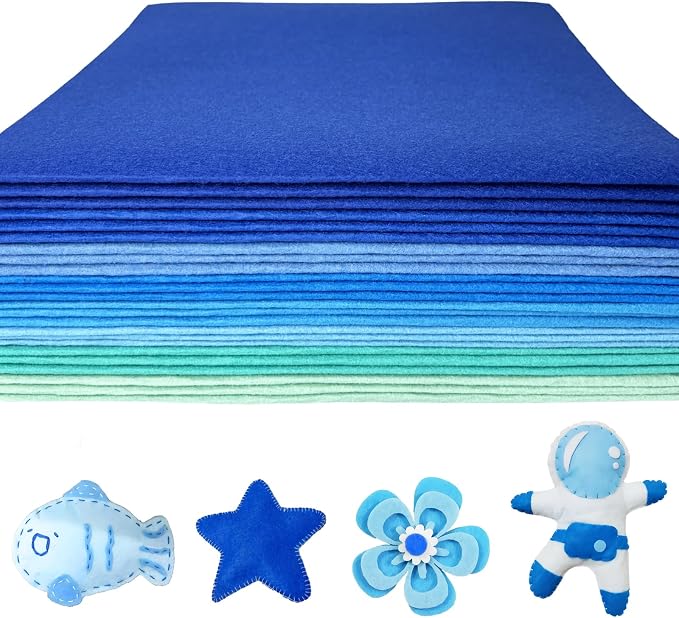 24 Pcs 11.8 x 35.4 Inch Wool Blend Felt Sheets