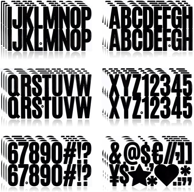 400 Pcs 24 Sheets Letter Stickers, Self Adhesive Waterproof 2.5 Inch Mailbox