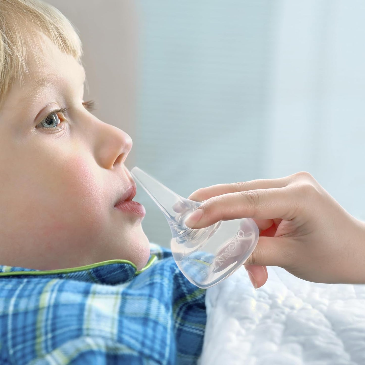 Innovo FSA/HSA Eligible Hospital Grade Silicone Twister Bulb Baby Ear Syringe and Nasal Aspirator, Sucks Snot and Mucus, Cleanable and Reusable, Clear