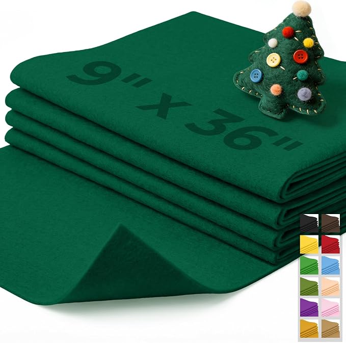 IONTACH 9" X 36" Soft Felt Sheets 1.6mm Thick | Acrylic Felt Fabric