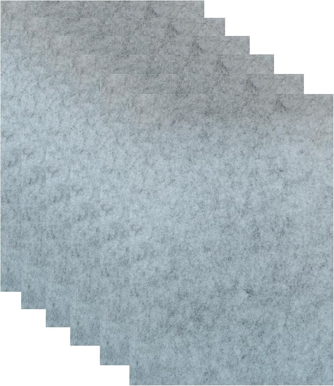 6 Pcs, 8 x 12 Inch Grey Felt Sheets, 2mm Thick | Felt Fabric