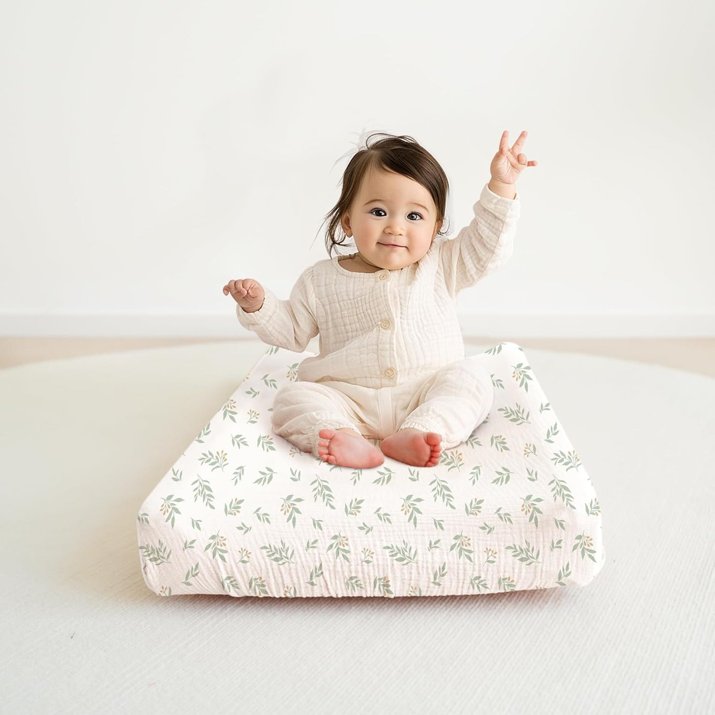 Changing Pad Cover for Neutral Baby Muslin Soft Cotton Diaper Changing Table Pad Cover Changing Pad Sheets for Girls and Boys - 2 Pack(Green)
