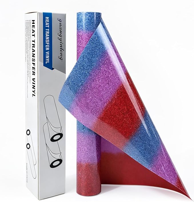 guangyintong Rainbow Glitter Heat Transfer Vinyl
