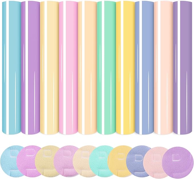 Tintnut Candy Color Puff Heat Transfer Vinyl, easy cut & weed, stretch washable