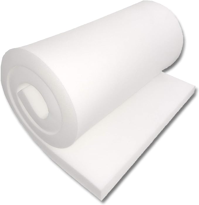 FoamTouch Upholstery Foam Cushion High Density 1" Height x 24" Width x 72"