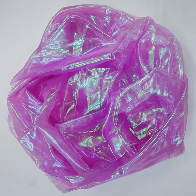 11-Yard Magic Rose Purple Organza Fabric