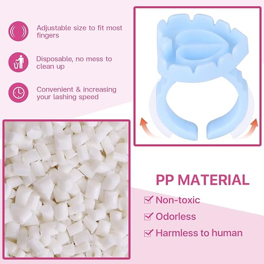 Pretty memory 150 Pcs Glue Rings