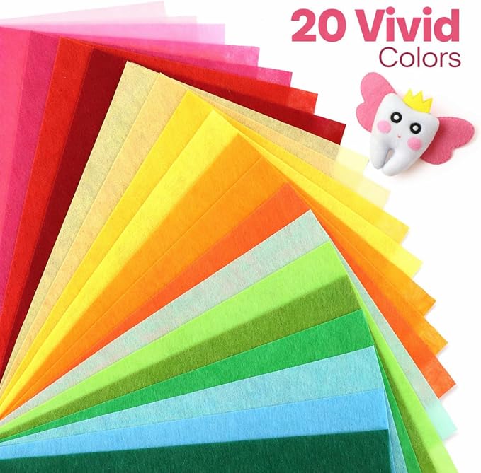 Moukeren 240 Pcs 10 x 12 Inch Felt Sheets Bulk