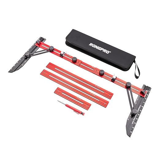 Stair Tread Template Tool, Stair Gauge Set Shelf Layout Measuring Scribe Tool