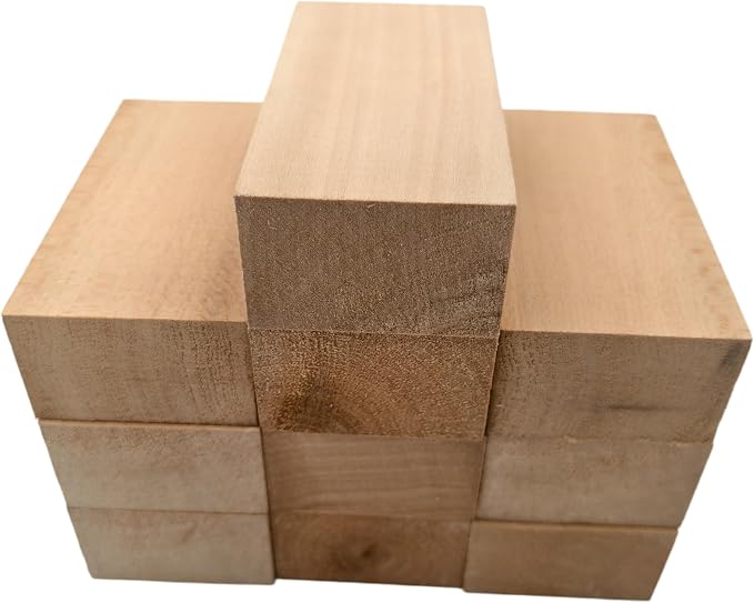10PCS Basswood Carving Blocks, Whittling Wood Carving Kit, Unfinished Wooden