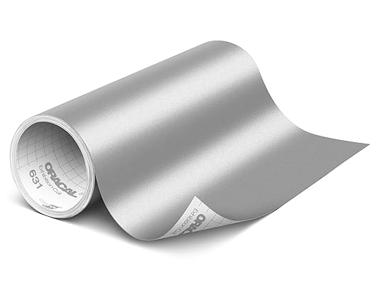 ORACAL 631 Matte Silver Grey Metallic Vinyl Durable Roll Easy to Weed Permanent