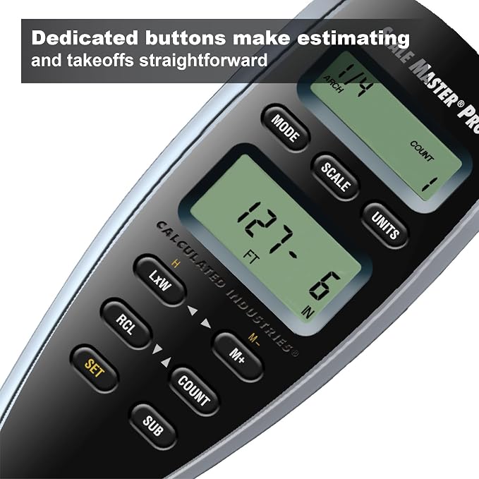 Calculated Industries Scale Master Pro 7.3-Inch Digital Plan Measure | 72