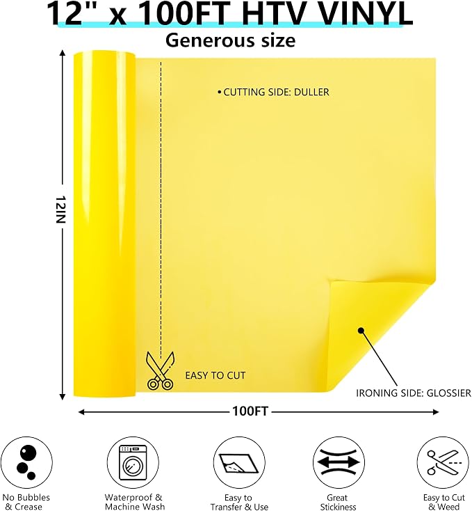 Guangyintong Yellow HTV Heat Transfer Vinyl Rolls
