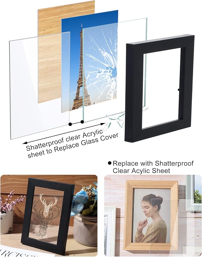 120 Pieces 1mm Thick Acrylic Sheets 5 x 7 Inch Acrylic Clear Sheet