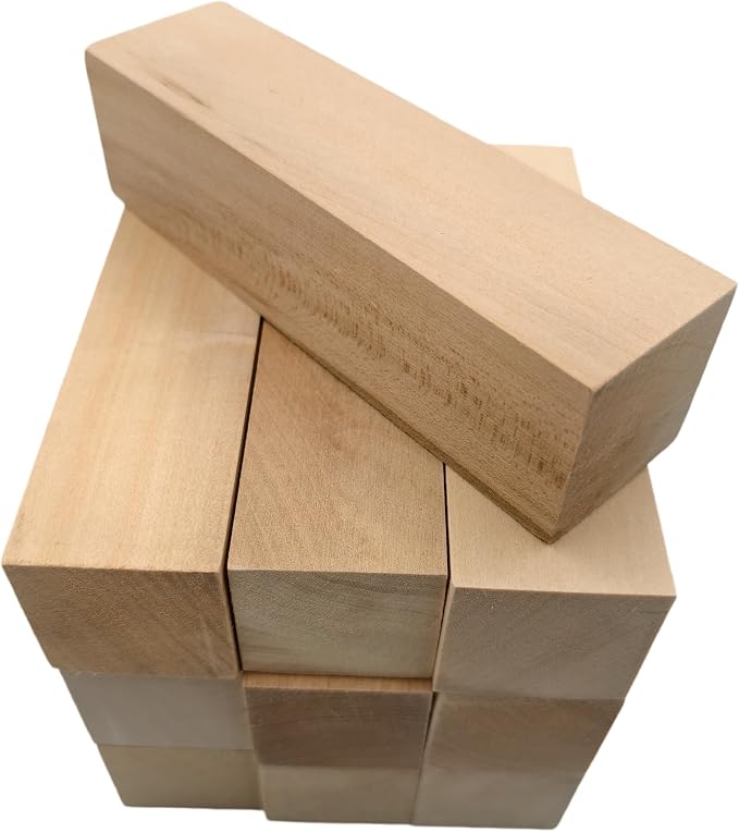 10PCS Basswood Carving Blocks, Whittling Wood Carving Kit, Unfinished Wooden