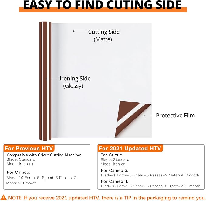 HTVRONT Brown HTV Roll Heat Transfer Vinyl