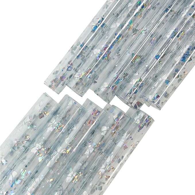 Transparent Waterproof PVC Vinyl 10 Pcs 8.3 x 11.8 inches Iridescent Shine