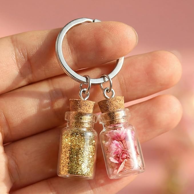 20 Pcs Mini Glass Bottles with Cork 1ml Capacity Clear Tiny Glass Bottles