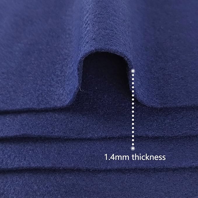 Jtnohx Color Felt, Soft Felt Sheets, 1.4mm Thick 8"x12" Handicraft Felt Fabrics