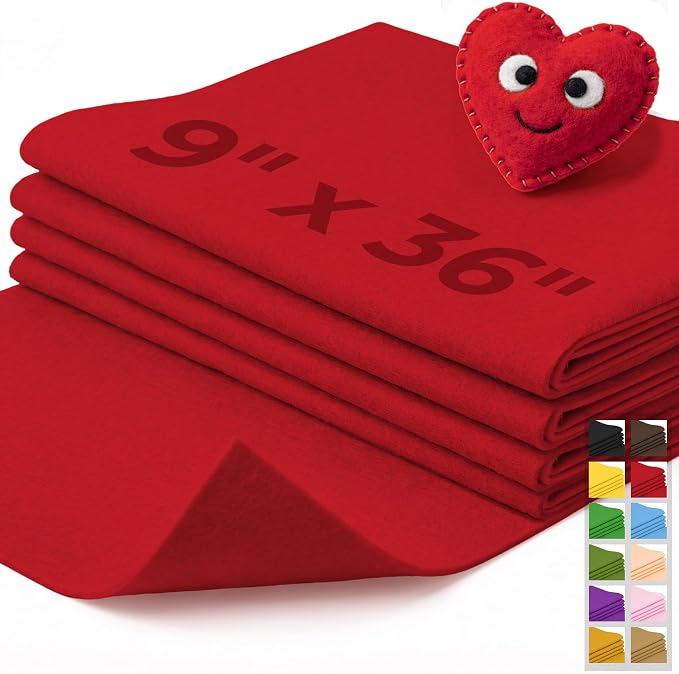 IONTACH 9" X 36" Soft Felt Sheets 1.6mm Thick | Acrylic Felt Fabric
