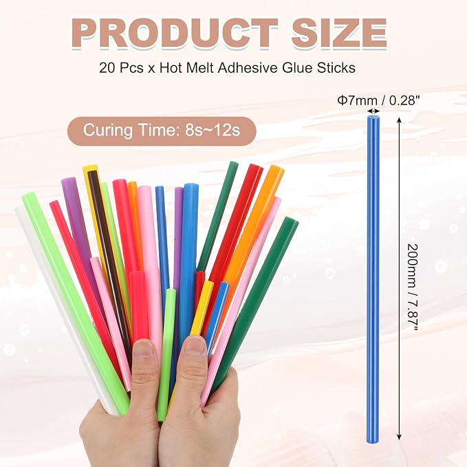 PATIKIL Hot Glue Sticks for Glue Gun, Dark Blue