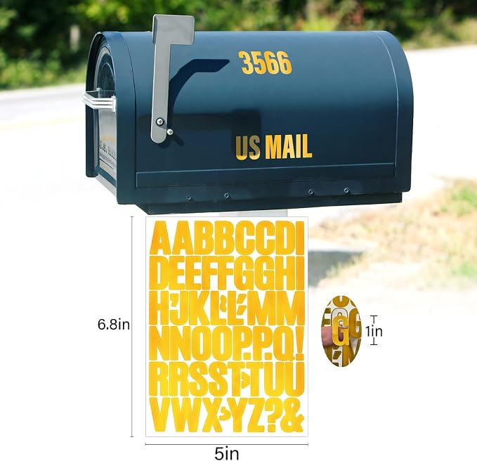 1635 Pieces 30 Sheets Letter Stickers, Vinyl Mailbox Numbers Alphabet Stickers