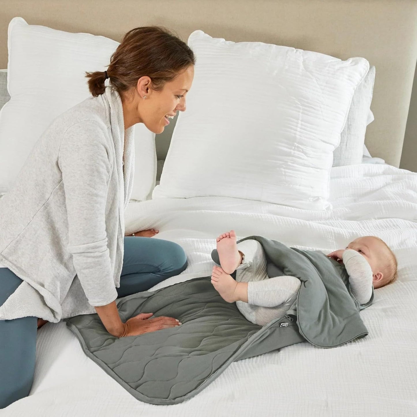GUNAMUNA günamüna Unisex Baby, Toddler Wearable Blanket, Sleeping Bag Bamboo Rayon, Sleep Sack with Diaper Zipper, 2.6 TOG