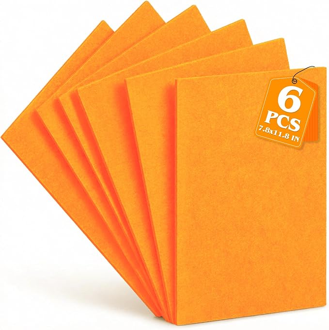 Orange Stiff Felt Sheets 2mm Thick