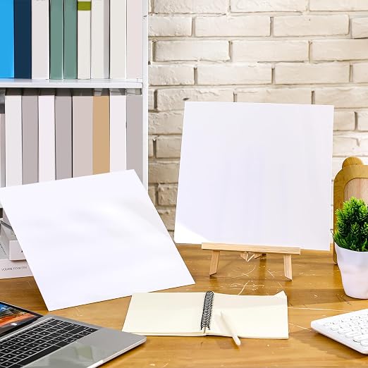 Outus 2 Pieces 1/16 Inch Thick White Acrylic Sheet 12 x 12 Inch White Acrylic