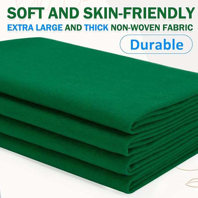 XSEINO Moss Green Large Felt Fabric 36" X 36 ", 1.4 mm Thick Soft Felt Fabric