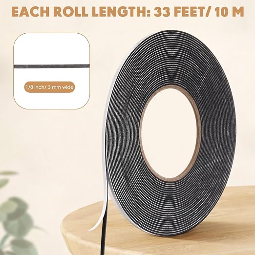 Tatuo 2 Rolls Double Sided Foam Tape PE Foam Tape Sponge Soft Mounting Adhesive