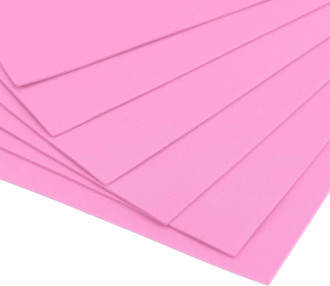 uxcell Light Pink EVA Foam Sheets 11 x 8 inch 1.7mm Thickness
