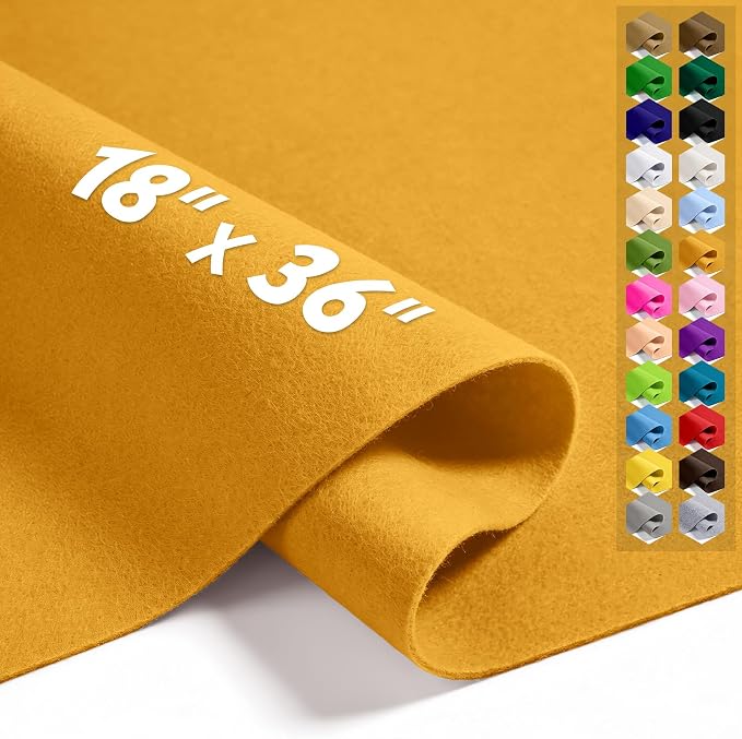 Honey Gold 18" X 36" Felt Fabric Sheet